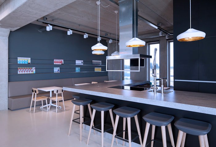 現(xiàn)代簡(jiǎn)約辦公室吧臺(tái)設(shè)計(jì)