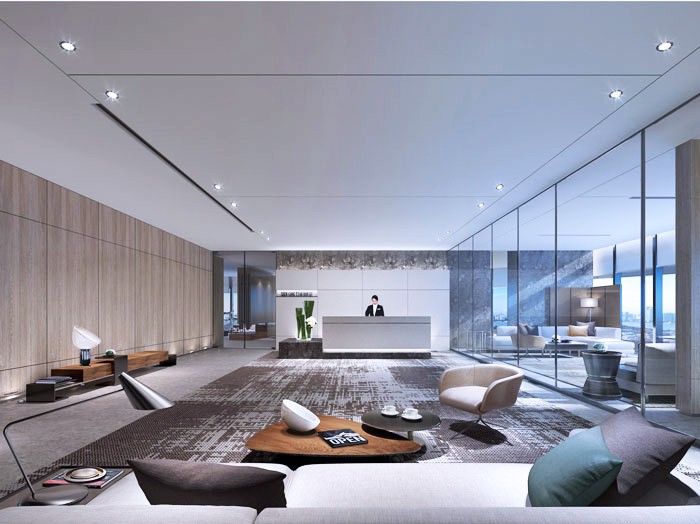 簡約、大氣辦公室前廳設(shè)計