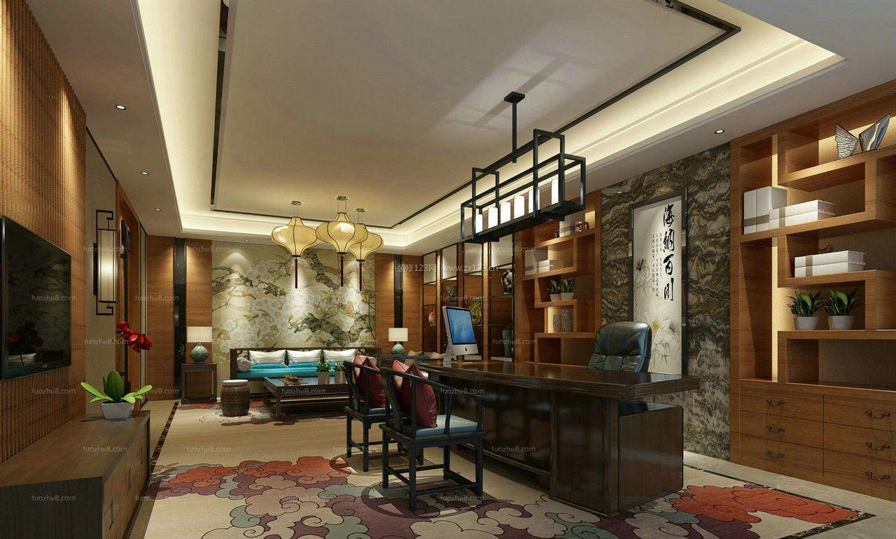 辦公室寫字樓裝修設(shè)計(jì)常用的裝修風(fēng)格的分類和選擇-新中式風(fēng)格